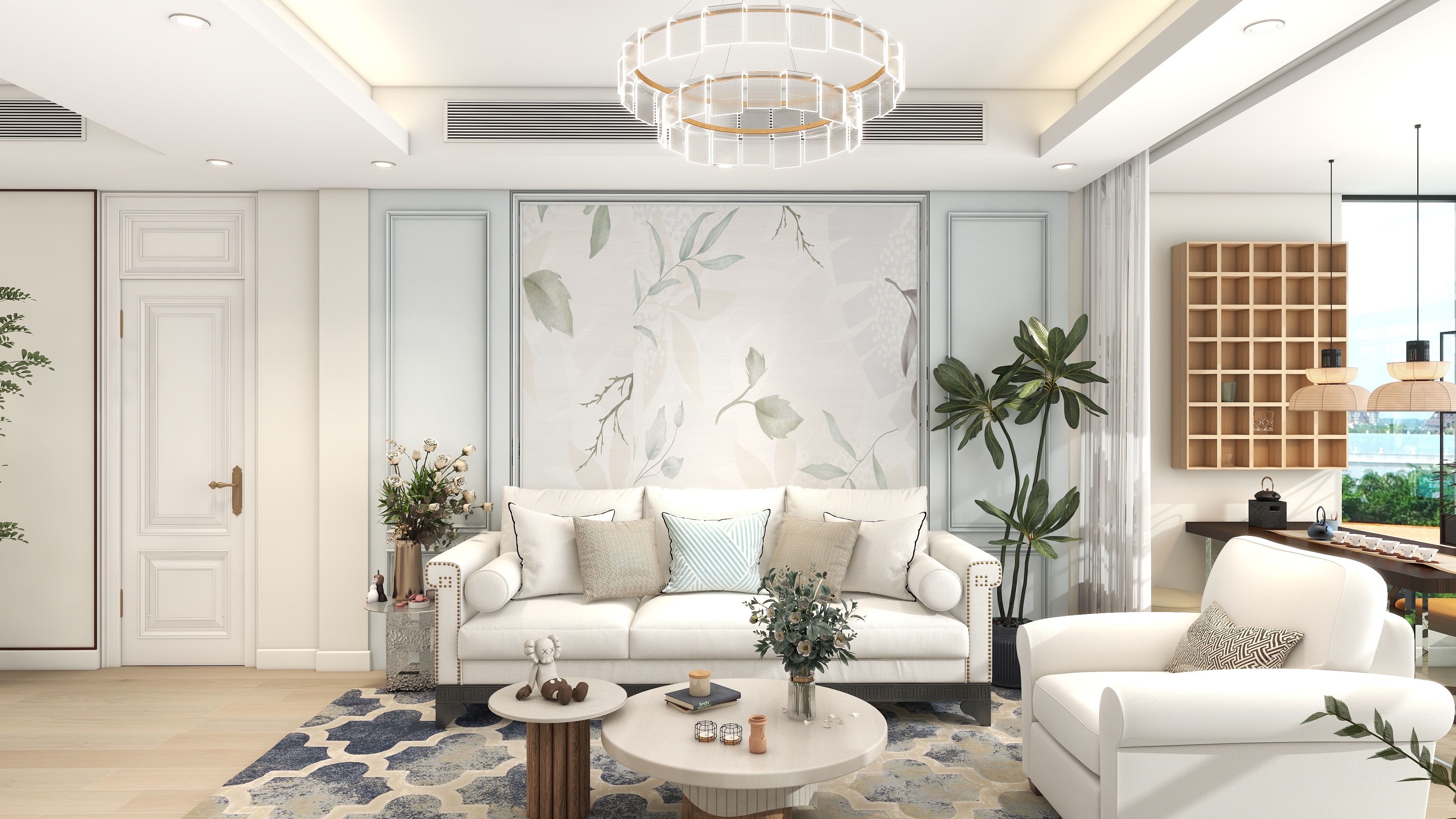 设计师言色-143平米中美法日混搭装修效果图