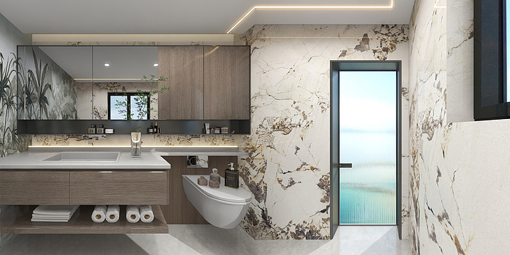 笔缘-中建二局洗手间效果图-装修设计方案