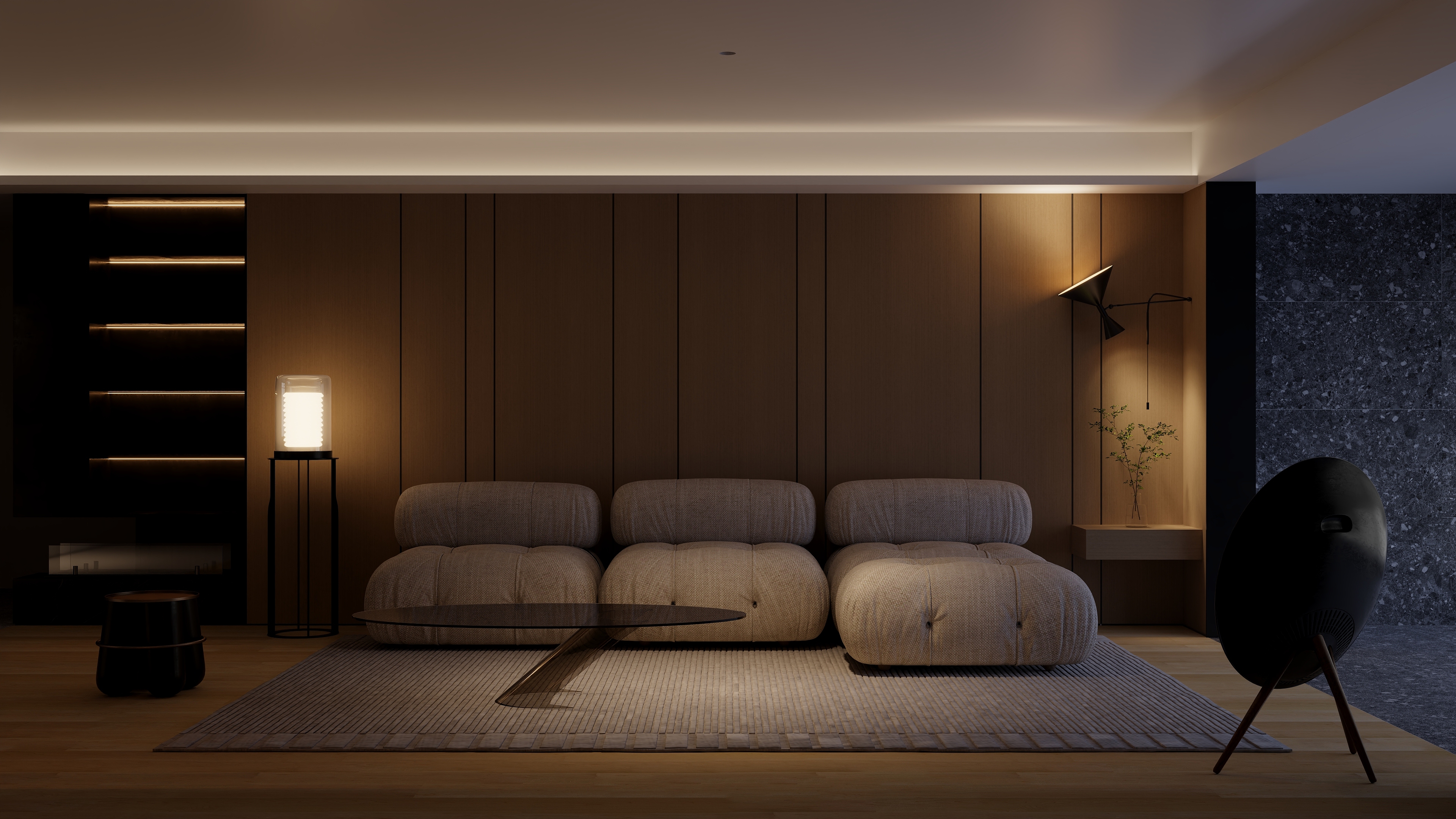 设计师啊斌-意式极简现代风格客餐厅——B&O A9听听歌-副本-装修设计方案