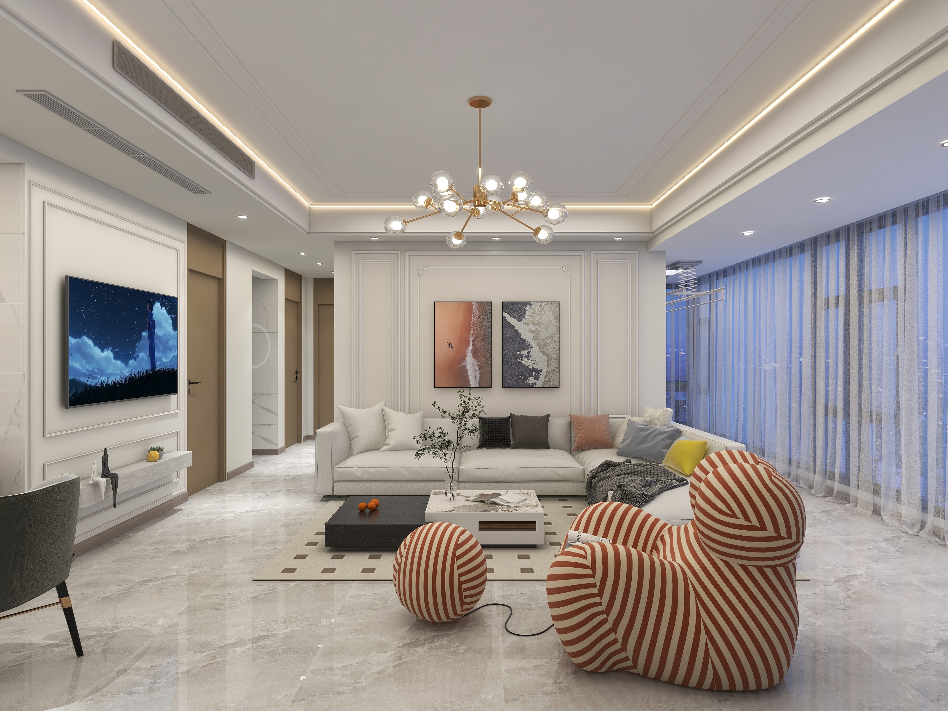 爱荣装饰工程有限责任公司-天禧108㎡罗晓江4-806-装修设计方案