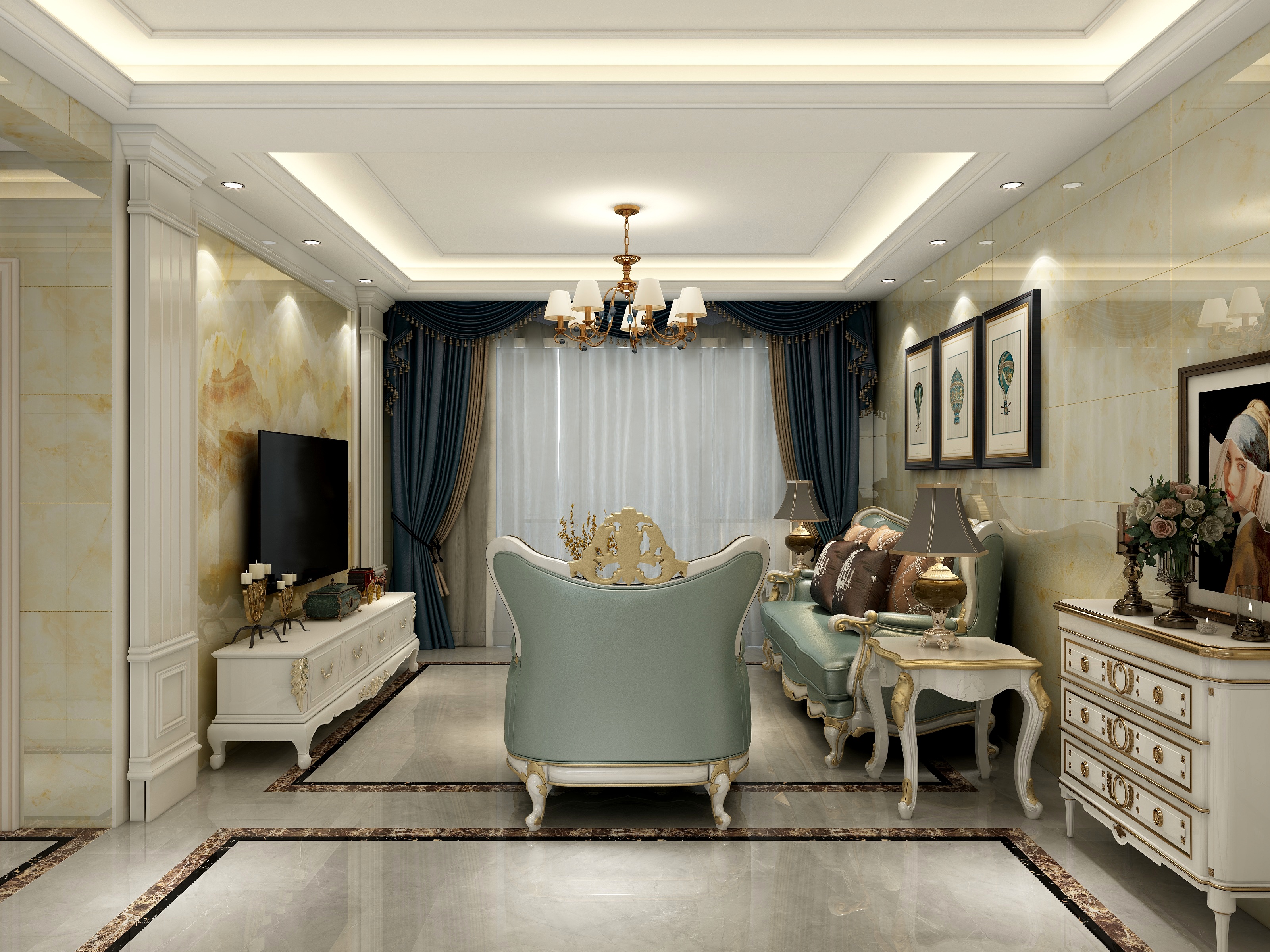 创作者张羽-绿城三期胡总雅居装饰-装修设计方案