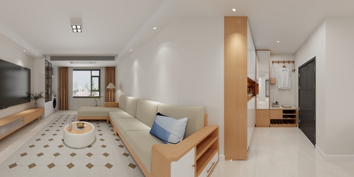 贰只羊-宁海湾143现代原木风-装修设计方案