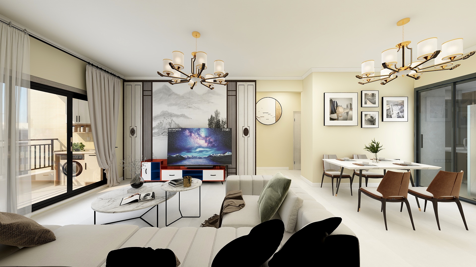 冬天里的阳光mm-金昌富竹苑7-2202施工图酷家乐出图-装修设计方案