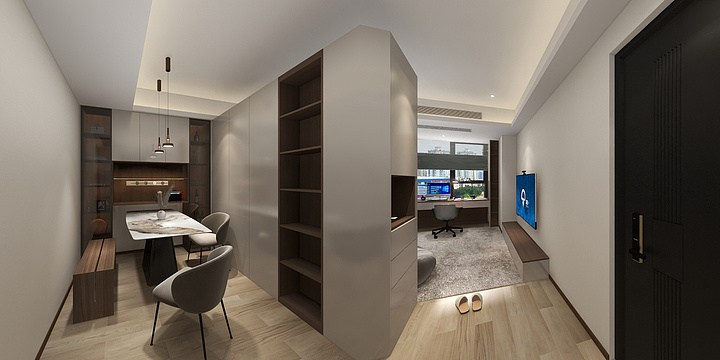 -全案设计工作室--北仑公寓-装修设计方案