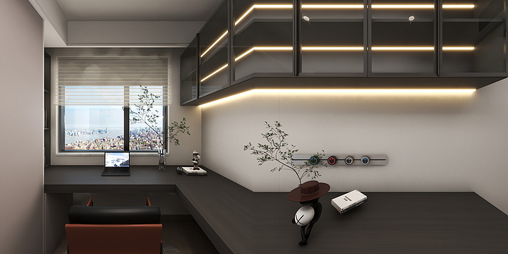 蔡小姐家居-宁波春月云锦13平暗黑现代-装修设计方案