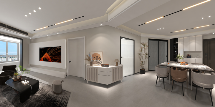 小摆菲啊-现代、极简、无主灯-装修设计方案