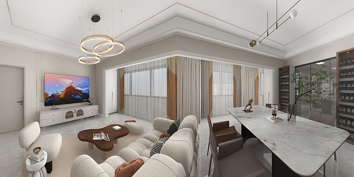 一方通行MrsL-千里江湾-装修设计方案