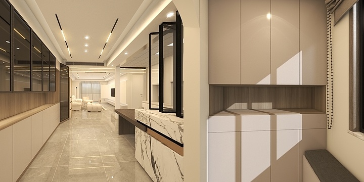 3DVRX-甲第*无主灯奶油风-装修设计方案