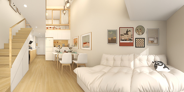 扮乖.LgPe-力高30-15户型（一型两房原木）-装修设计方案