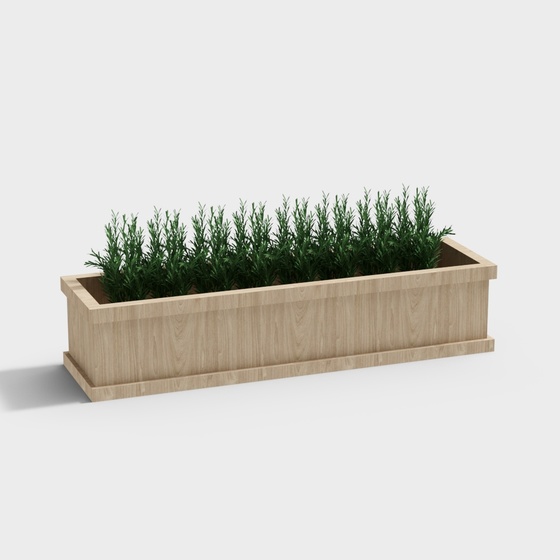 Modern flower box wooden flower bed for courtyard