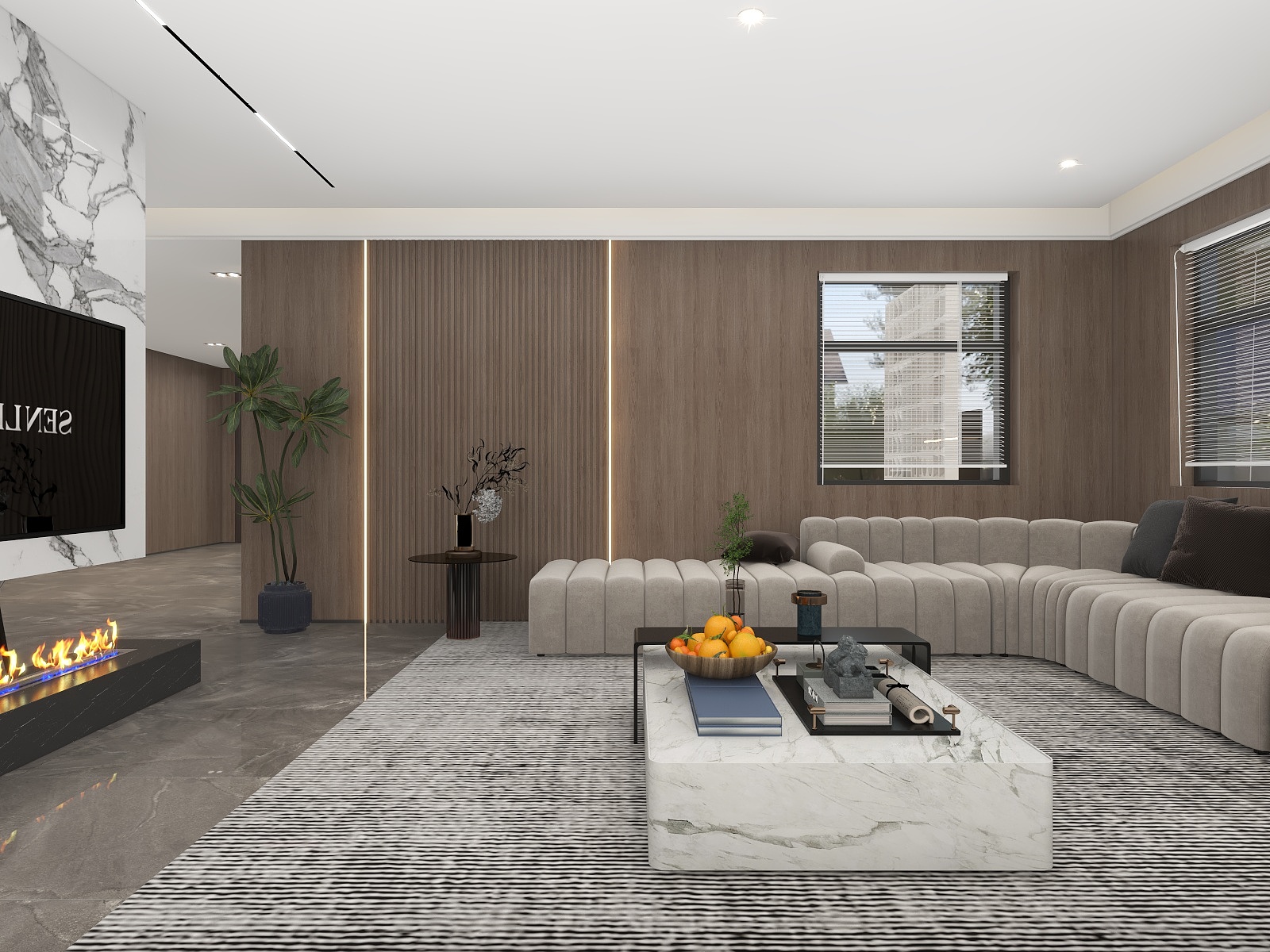 吴爽-意式轻奢风大平层装修效果图