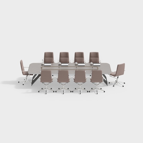 Modern and fashionable conference table and chair combination