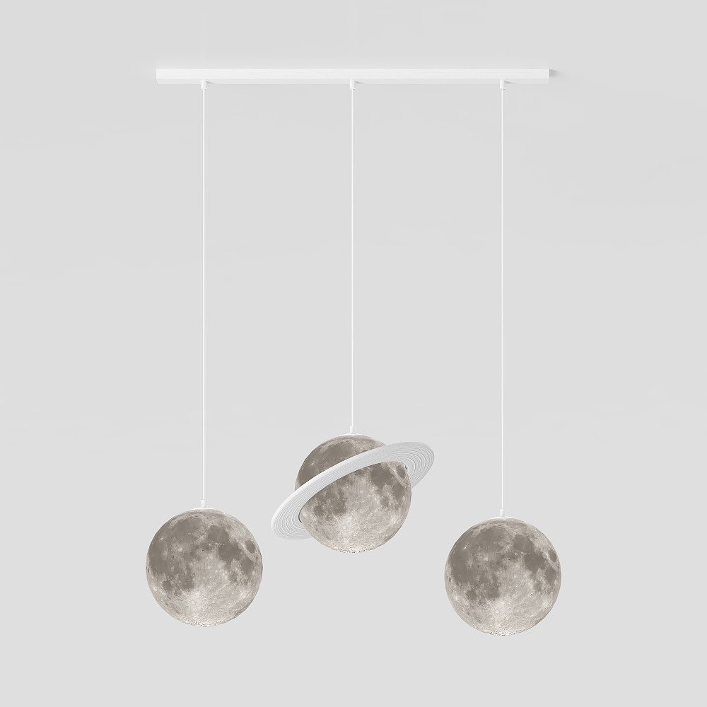 餐厅现代月球吊灯