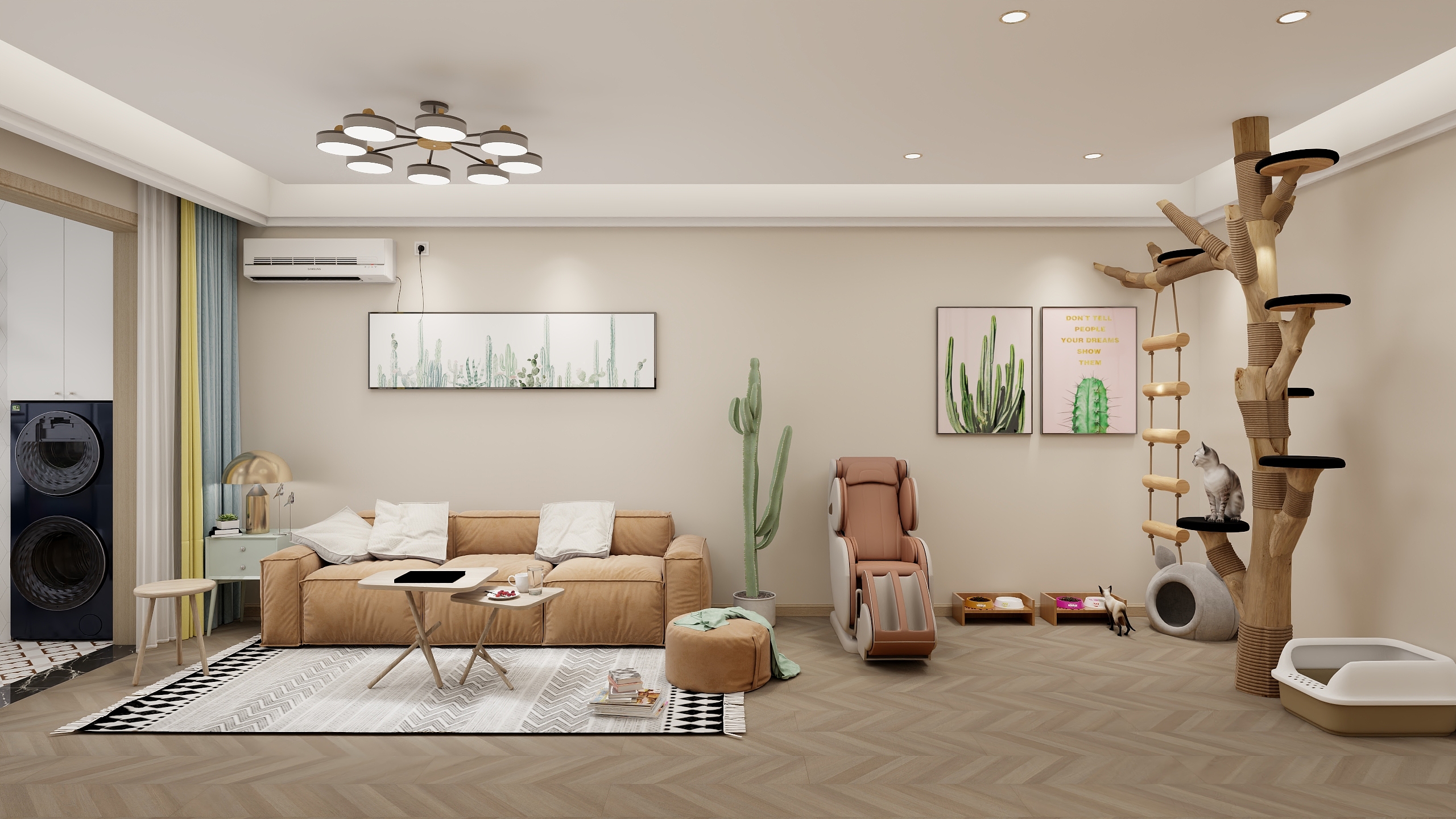 花草时间2018-德信海德公园83.00㎡A2’3室2厅1卫1厨-装修设计方案