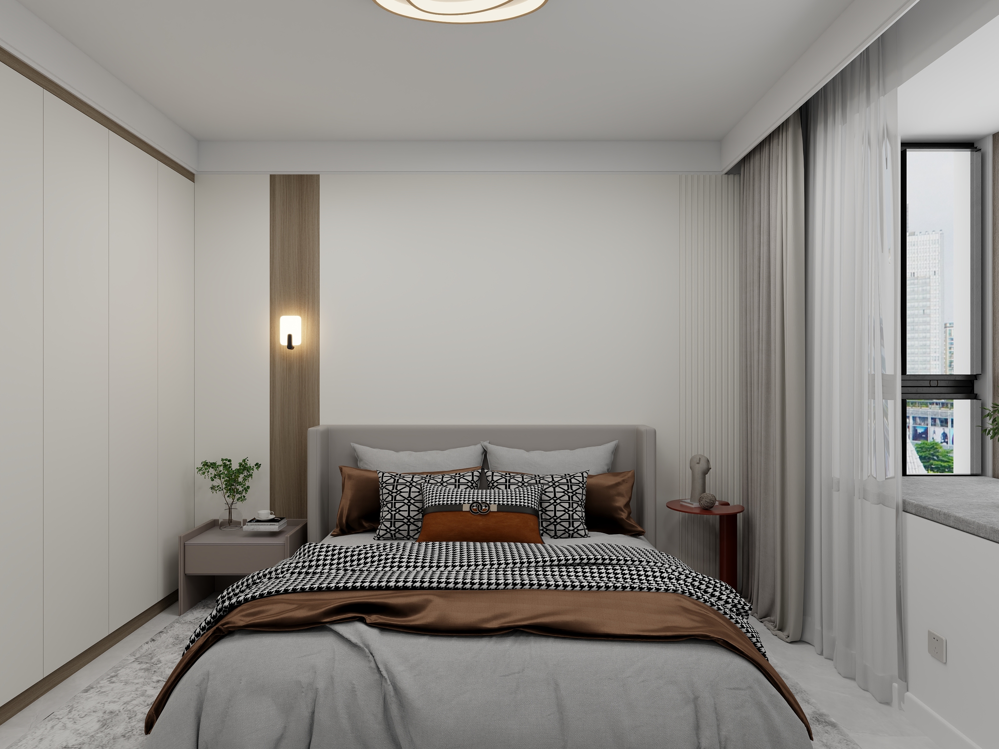 华的新一家装饰-磁县和谐苑现代风-装修设计方案