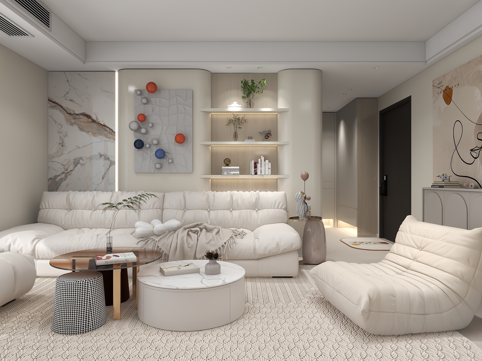 天水全案设计师白老师-万达天御146㎡4室装修效果图