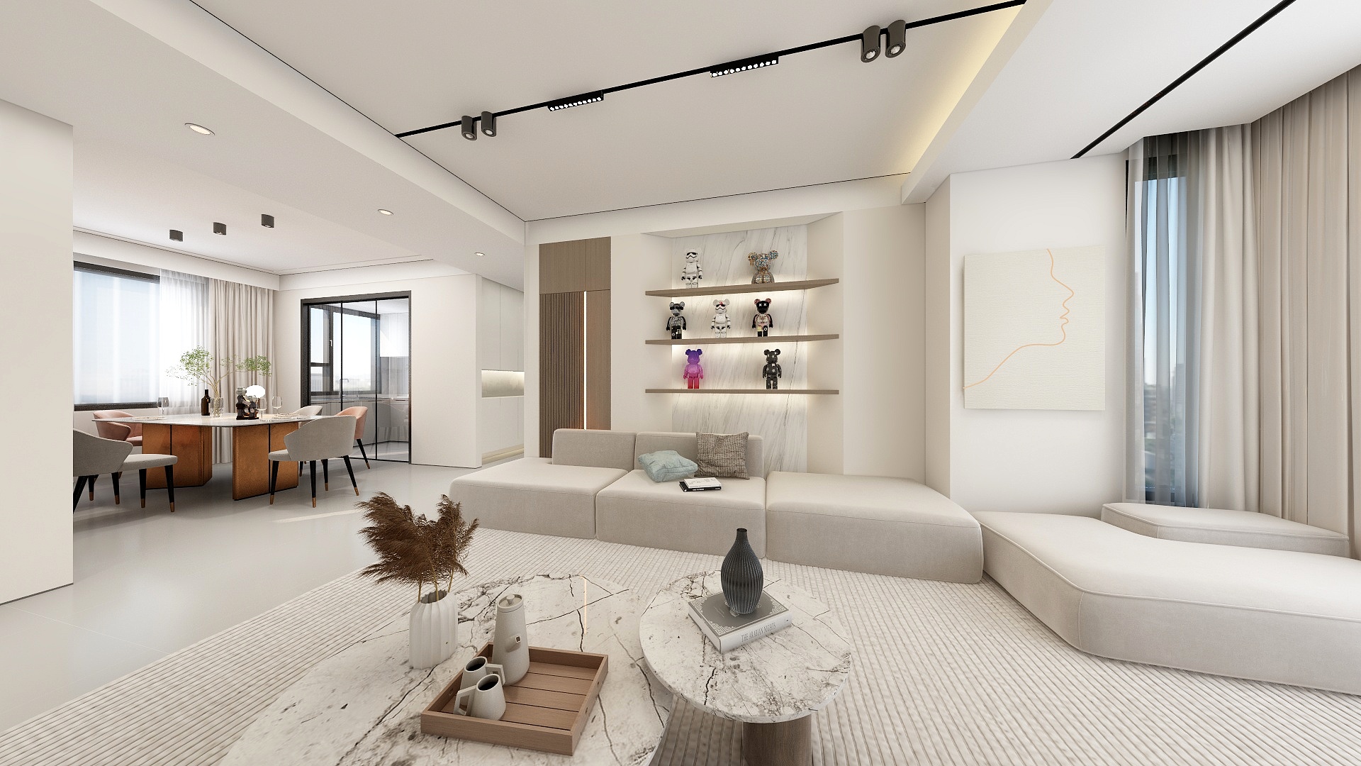 纯设计室内工作室-大河时代10#N户型139.24㎡-装修设计方案