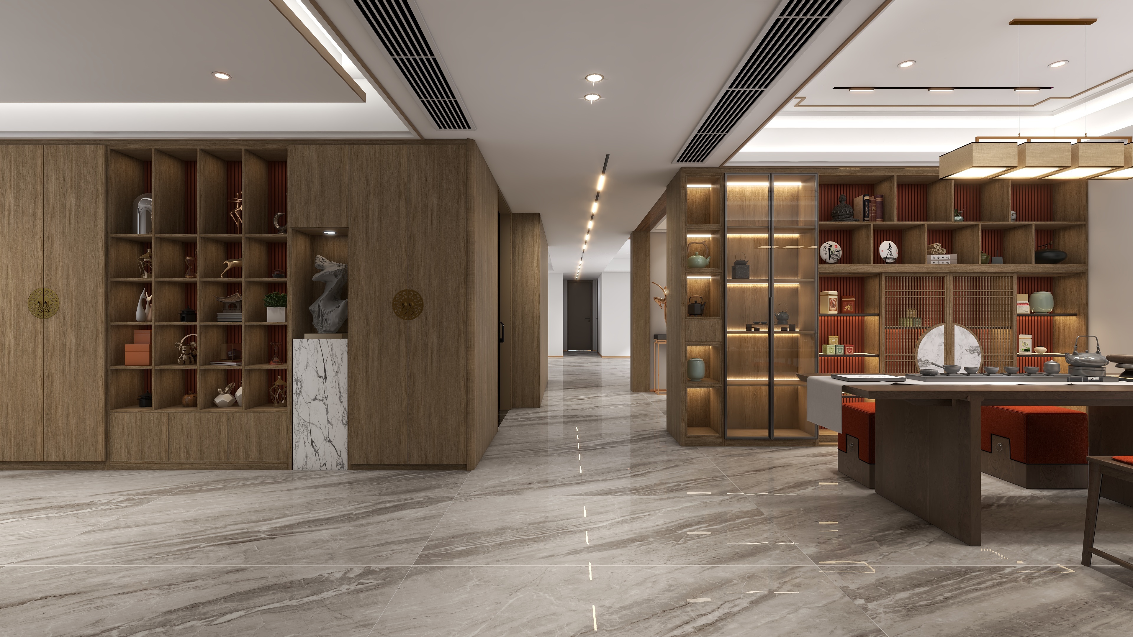 設計.龍飛-茶室（全木纹）-装修设计方案