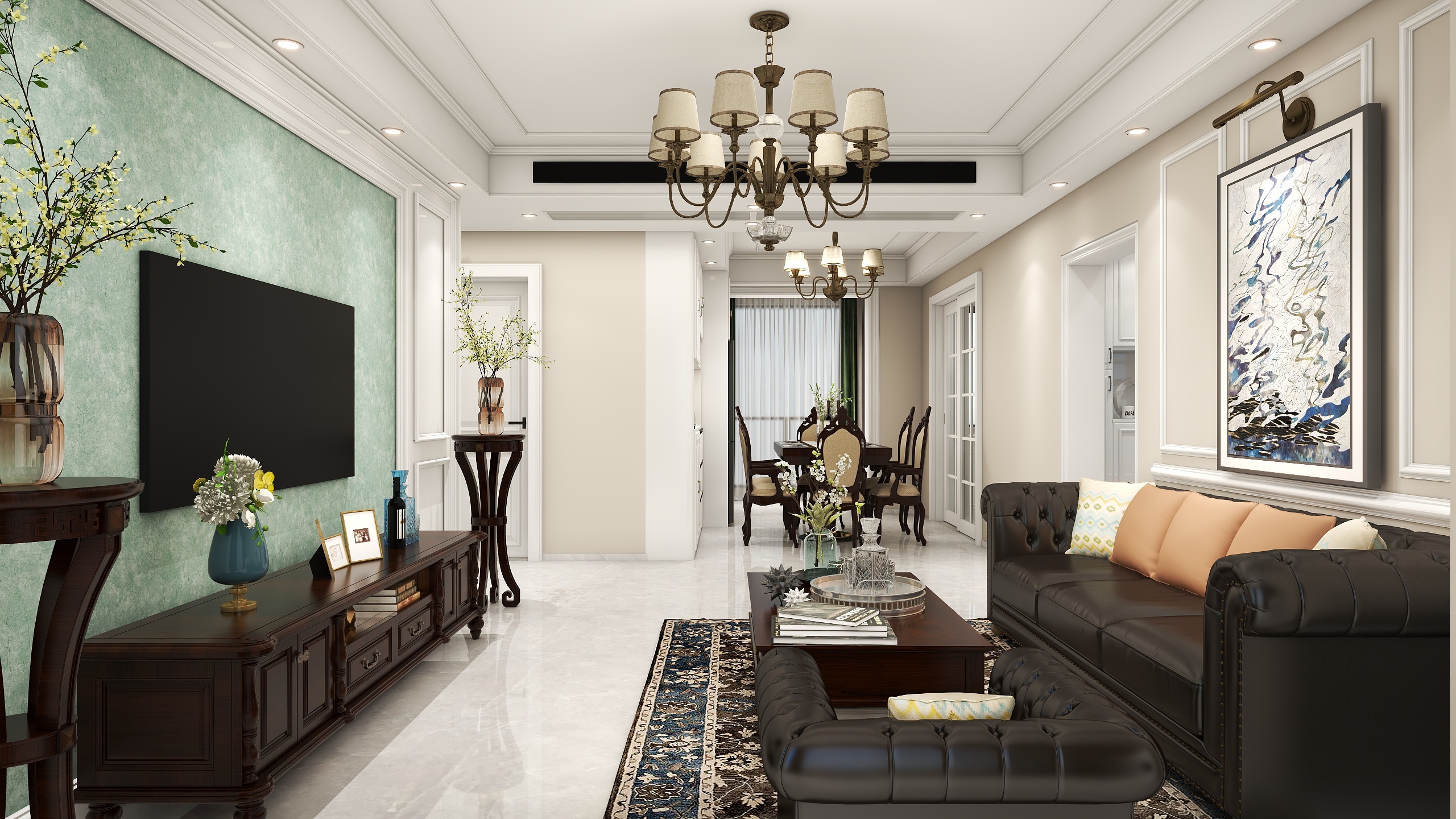 DESIGN满天星-富元港景峰140㎡4室-美式-装修设计方案