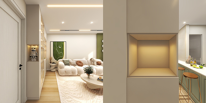 MT空间-奶油风-高级又温馨的家-装修设计方案