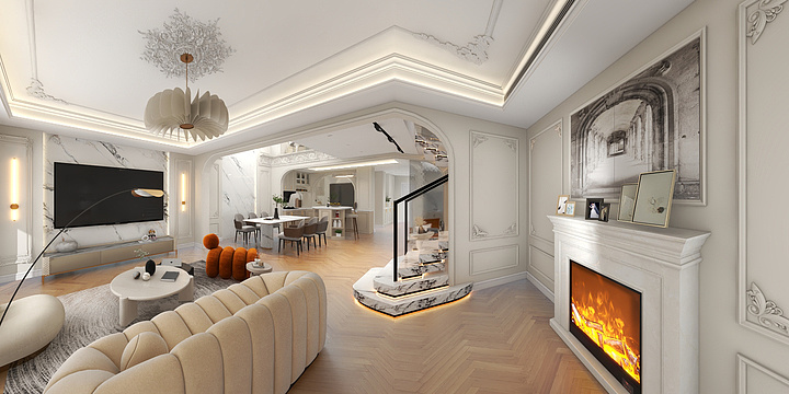 --在路上---海亮国际社区7#445㎡-装修设计方案