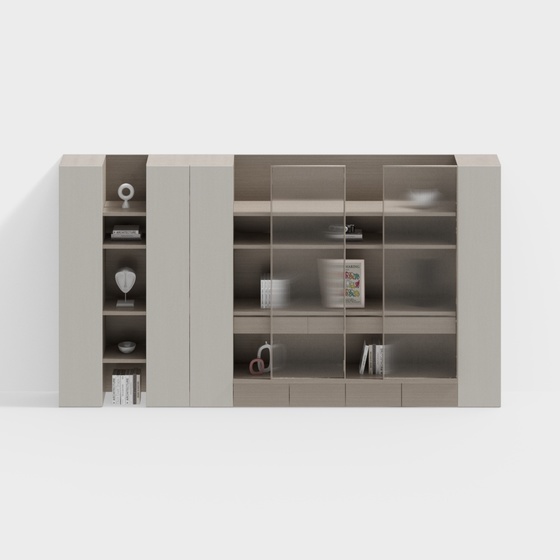 Modern cream style bookcase