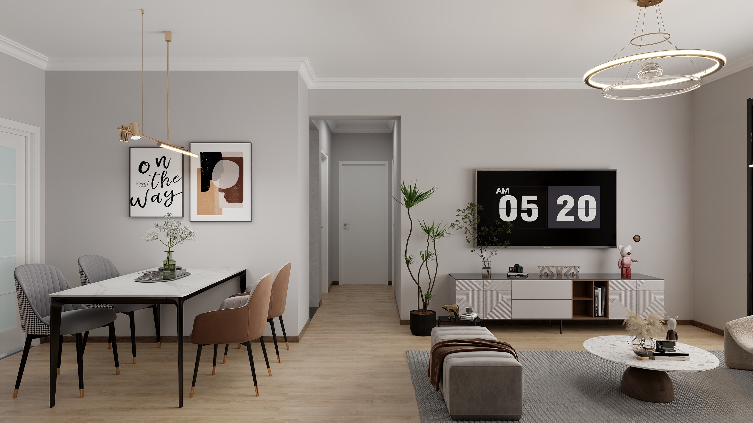 Luna老师-现代简约104㎡3室-装修设计方案