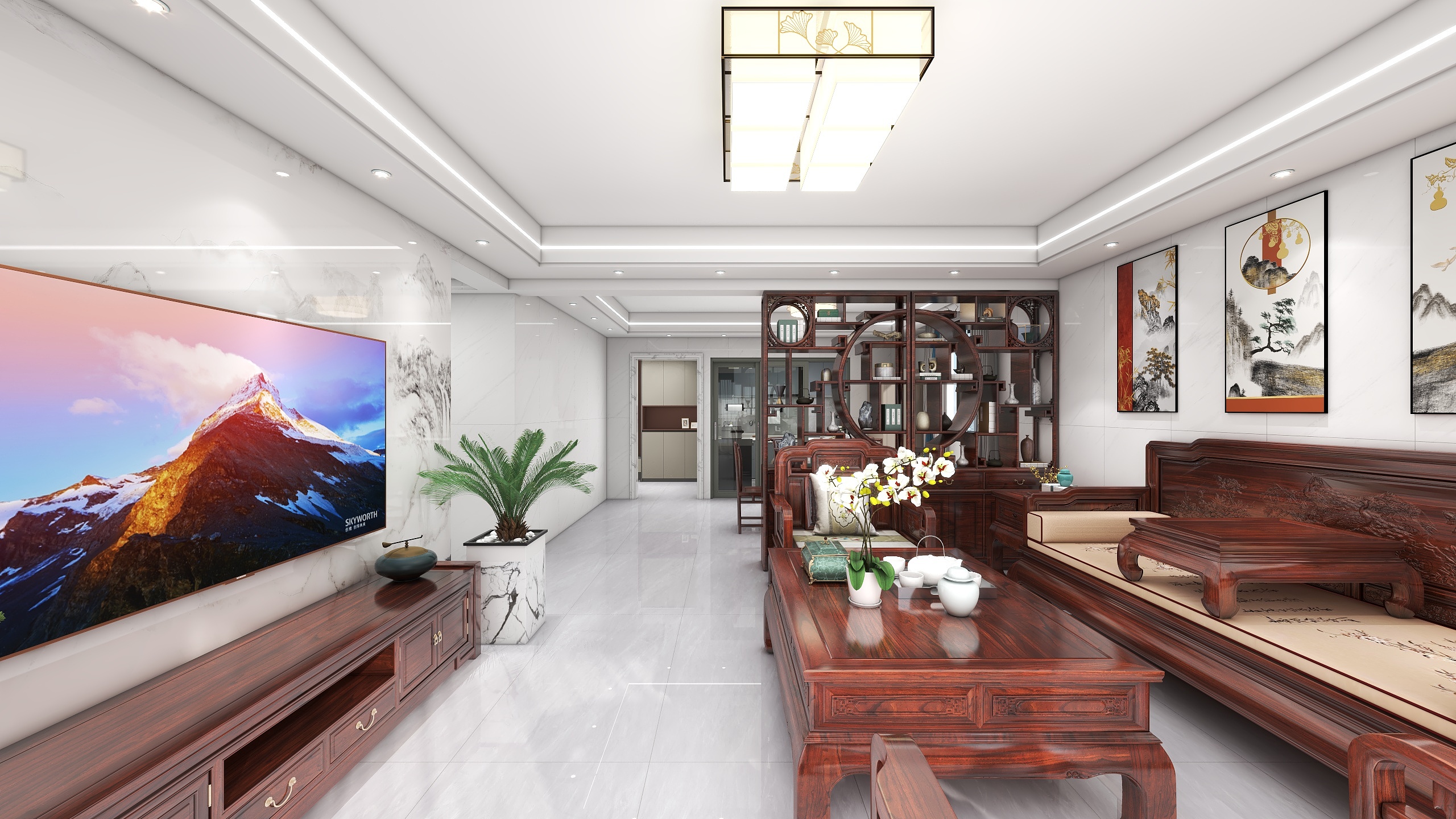 王翠丽-东骏广场现代简约171㎡5室装修效果图