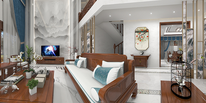 奢尚雅居软装设计-新中式小院-装修设计方案