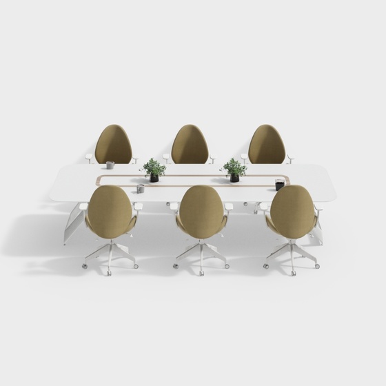 Modern and fashionable conference table and chair combination