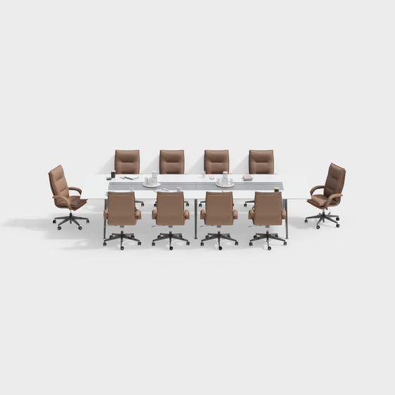 Modern and fashionable conference table and chair combination