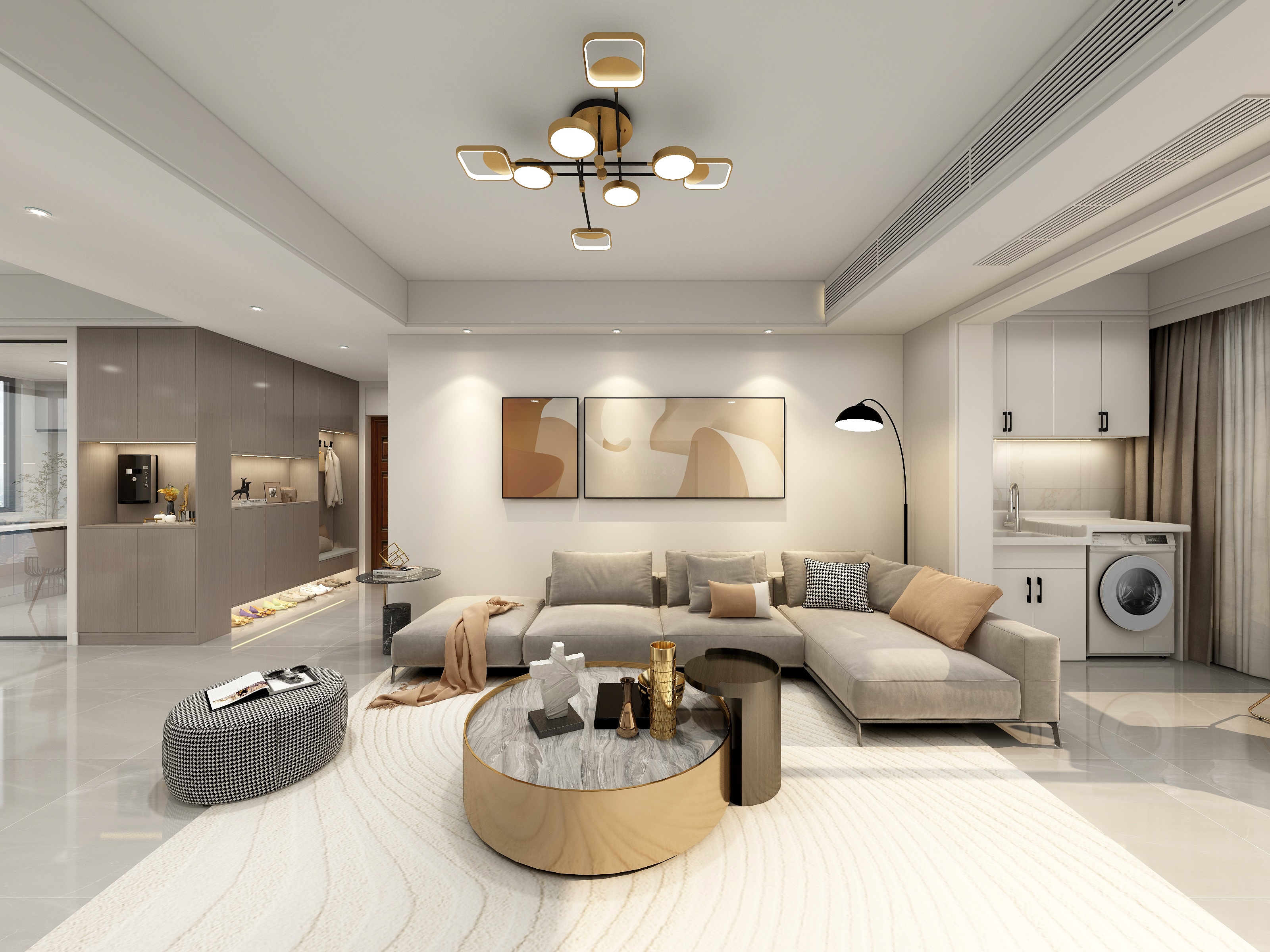 杨华-佳境天城132平现代简约三房装修效果图