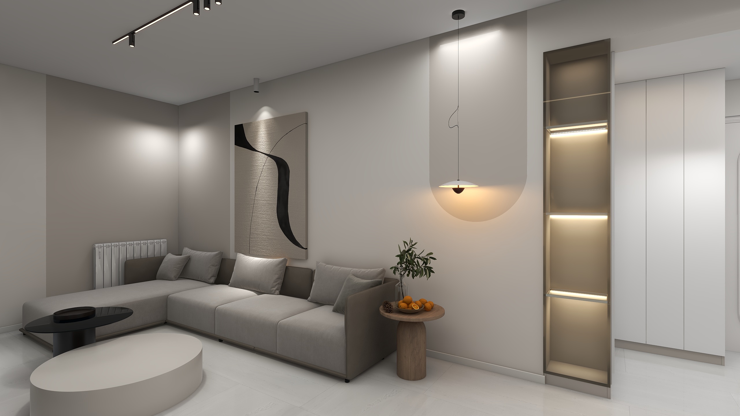 家装设计效果-107㎡2室-装修设计方案