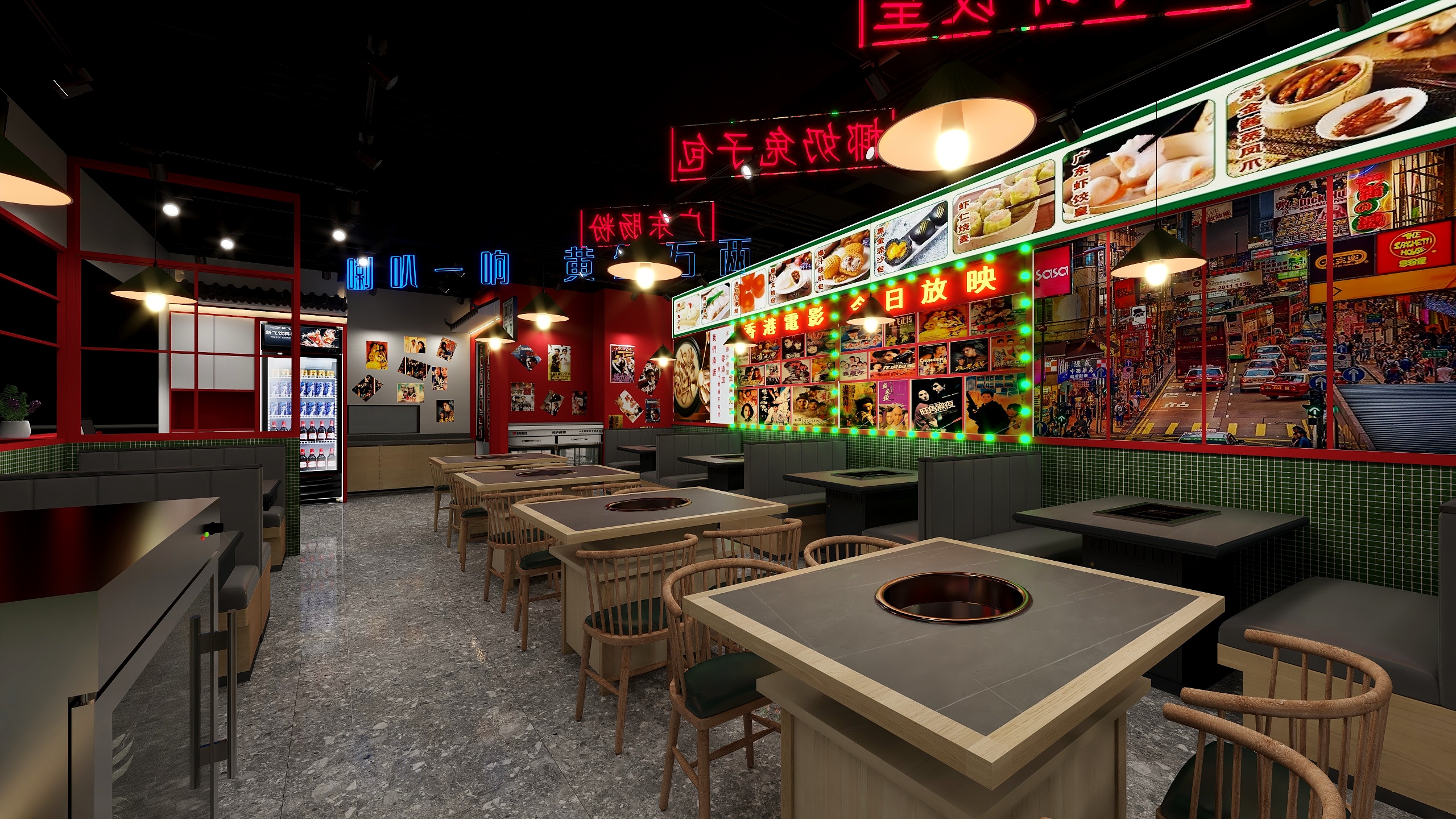 千筑空间设计工作室-港式茶餐厅万嘉360（港风食尚）-装修设计方案