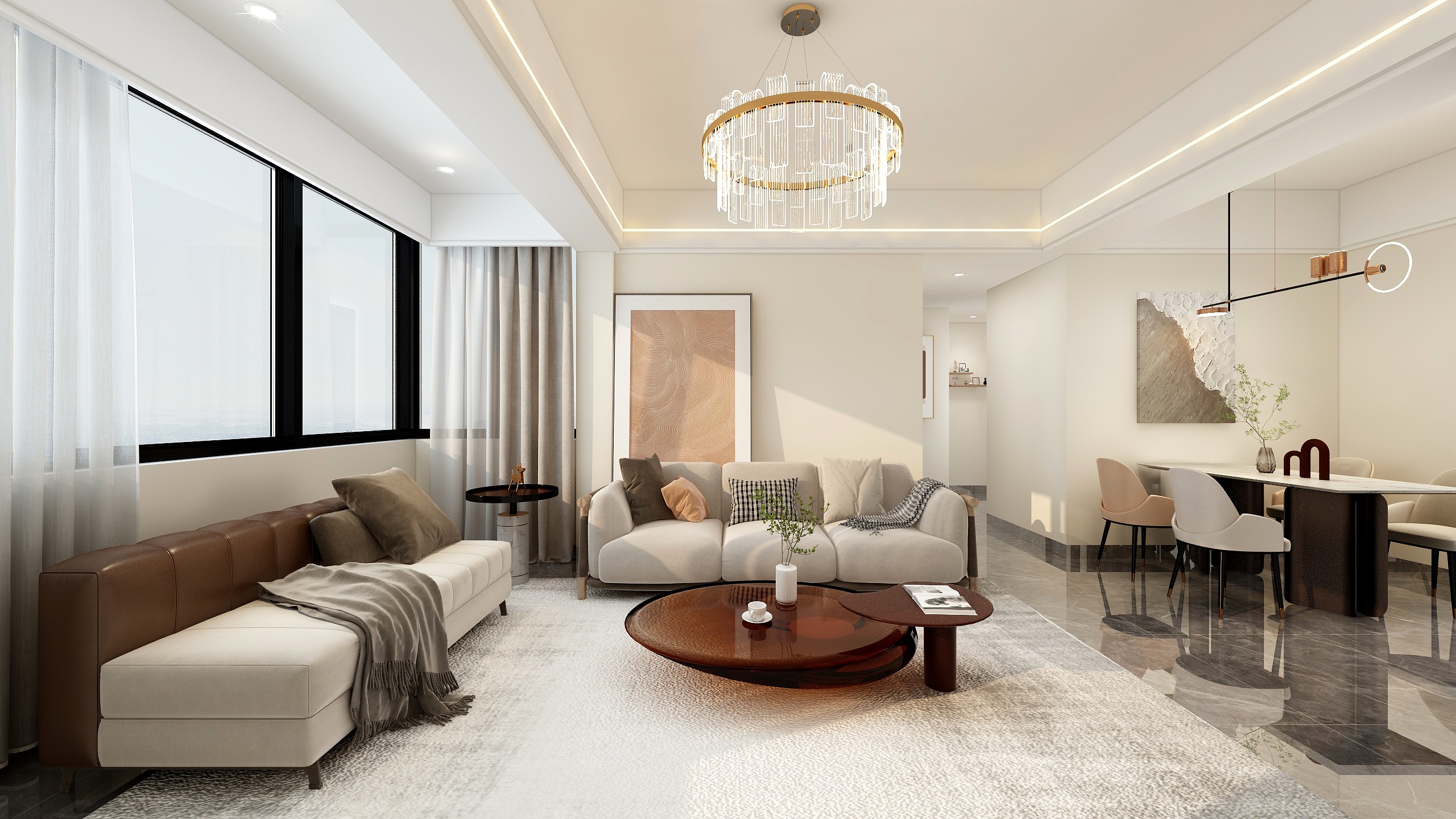 吃饱睡个觉-《自由》现代风三居室-装修设计方案