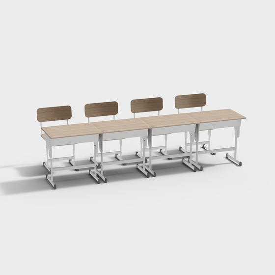 Classroom desk and chair combination