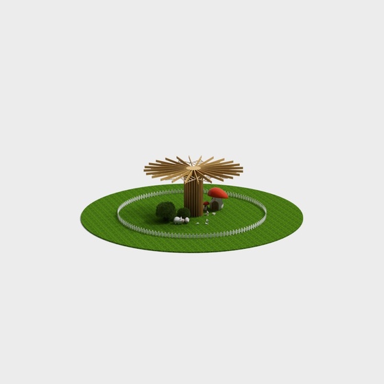 Tree-shaped wrapped column