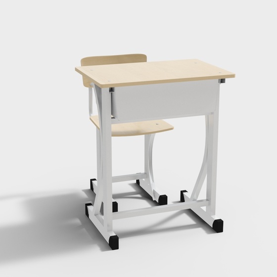 Classroom desk and chair combination