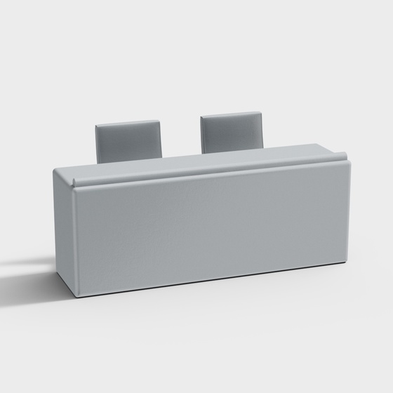 Cozy Gray Sofa 3D Model for Versatile Spaces