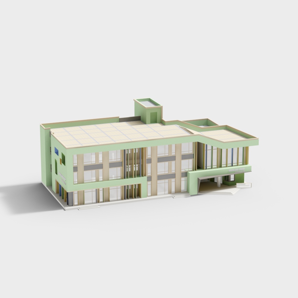 公共空间幼儿园3D模型