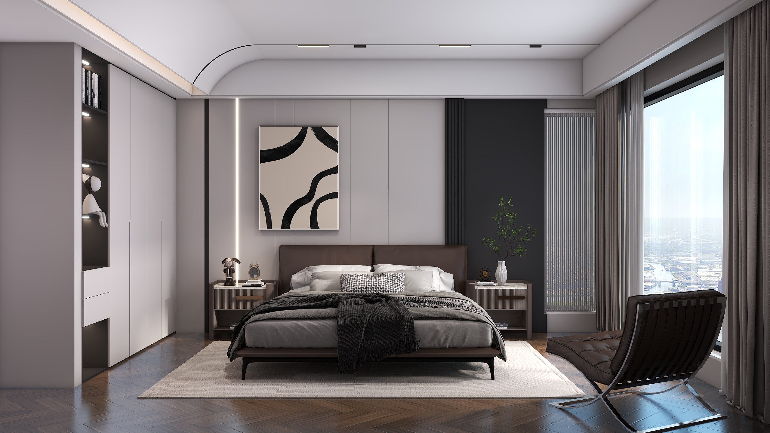 小美配色-卧室直播1-装修设计方案