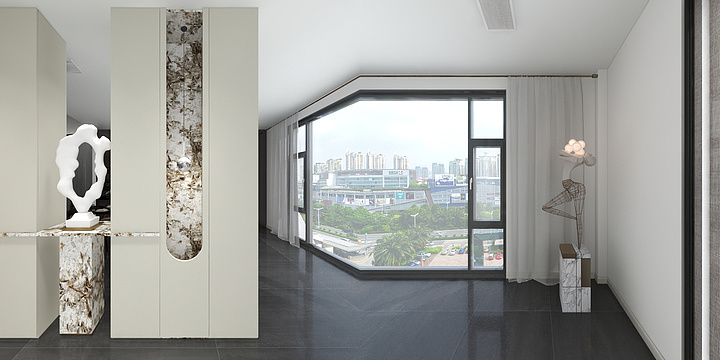 拾屿设计徐玲-梁平展厅-装修设计方案