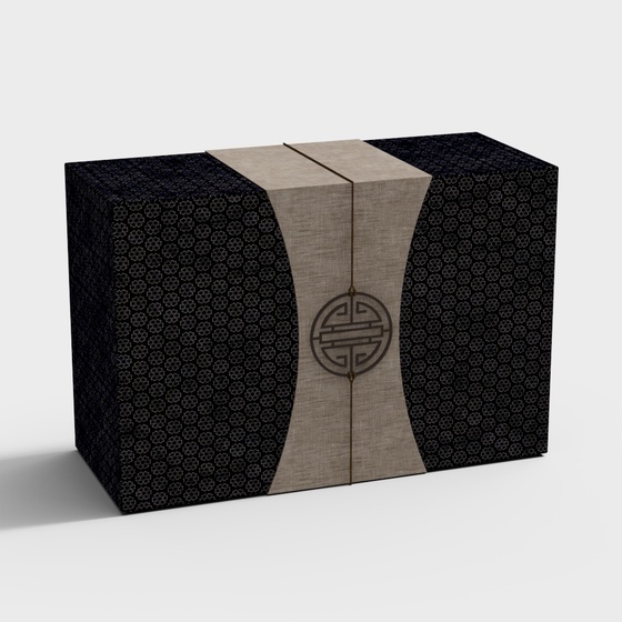 Black Supermarket Tea Gift Box 3D Model