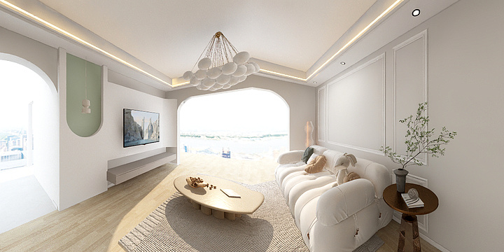 李明弦-学府公园113-奶油-装修设计方案