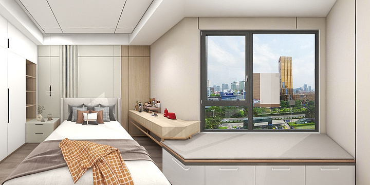 护墙板效果图设计-3室2厅-装修设计方案