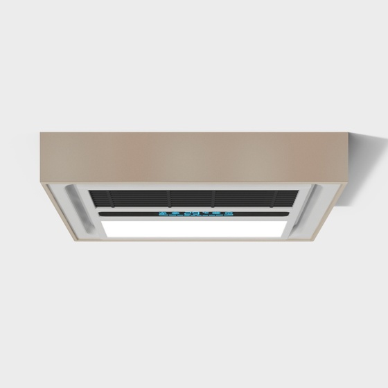 Integrated Bath Heater 3D Model in Beige Finish