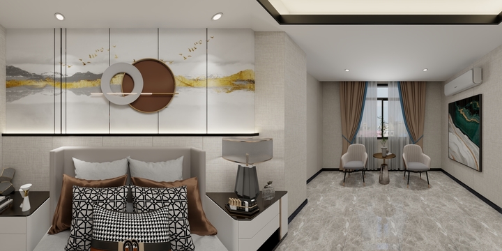 桑美悦家-周总公寓-装修设计方案