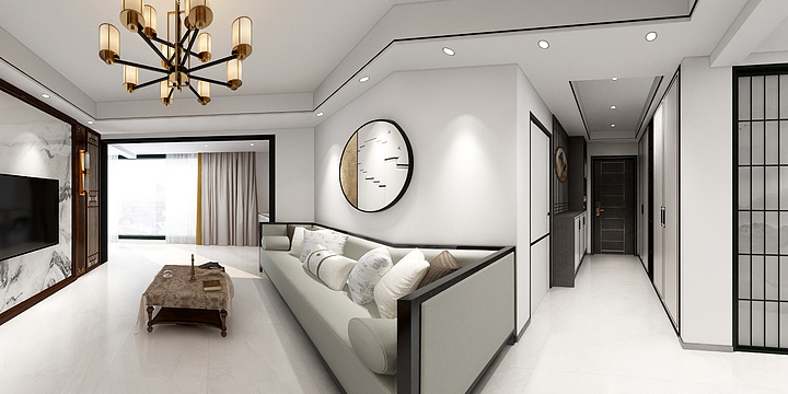 古图装饰设计公司-绿地-雷总-新中式-装修设计方案