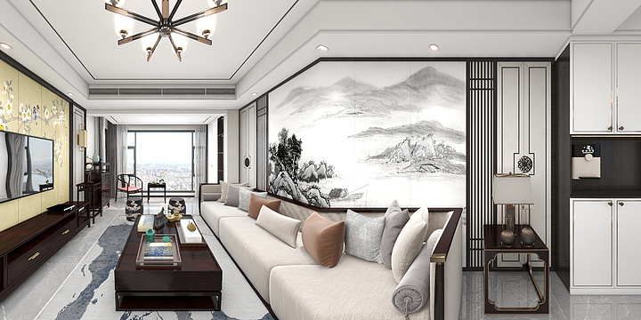 白额驹-海德壹号向勇俊新中式-装修设计方案
