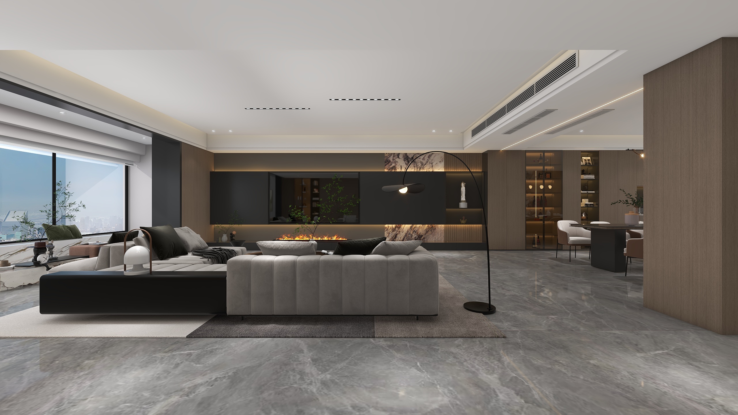 阿科科科科-现代简约308㎡1室-装修设计方案